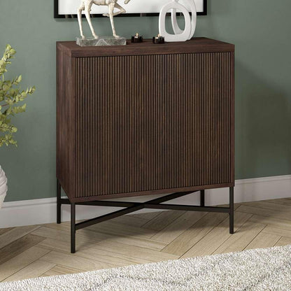 Hudson & Canal - Brighton 28in Wide Rectangular Accent Cabinet in Alder Brown - AC1937 veiw 2