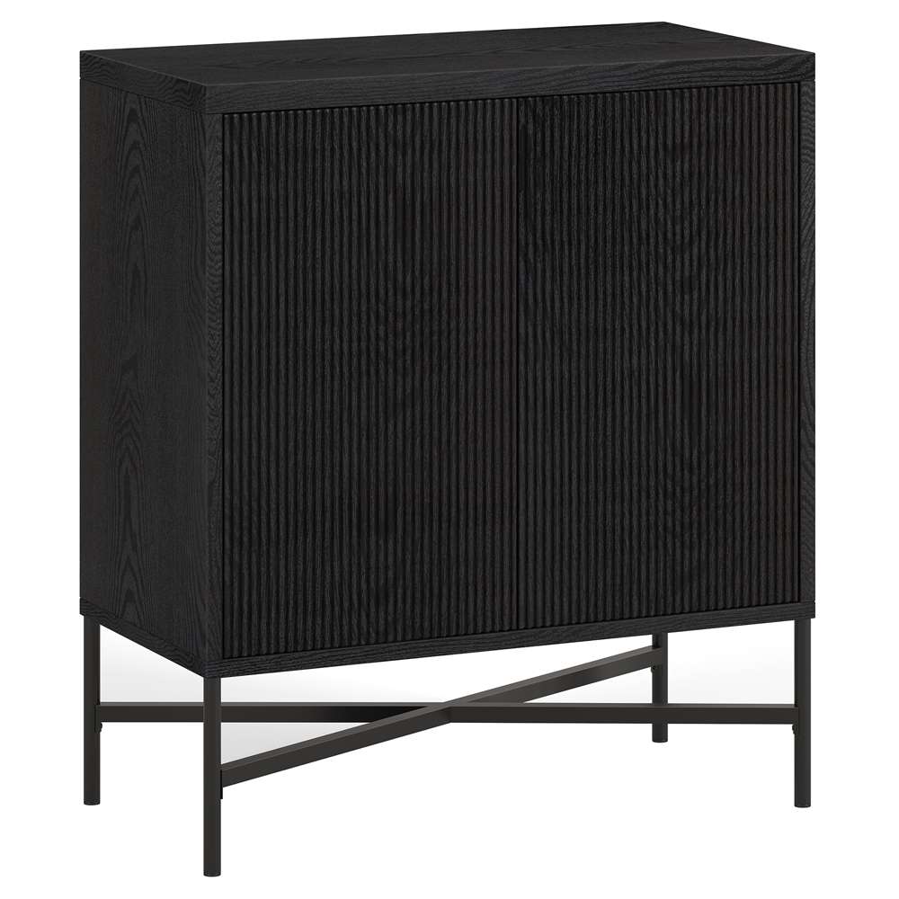 Hudson & Canal - Brighton 28in Wide Rectangular Accent Cabinet in Black Grain - AC1871 veiw 1