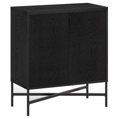 Hudson & Canal - Brighton 28in Wide Rectangular Accent Cabinet in Black Grain - AC1871 veiw 1