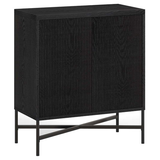Hudson & Canal - Brighton 28in Wide Rectangular Accent Cabinet in Black Grain - AC1871 veiw 1