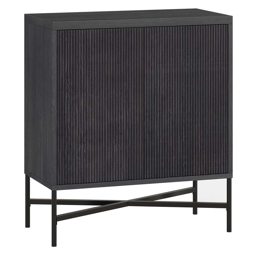 Hudson & Canal - Brighton 28in Wide Rectangular Accent Cabinet in Charcoal Gray - AC1872 veiw 1