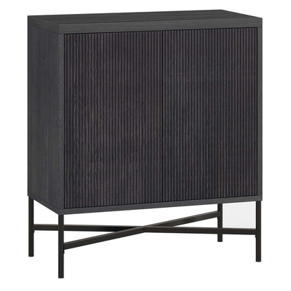 Hudson & Canal - Brighton 28in Wide Rectangular Accent Cabinet in Charcoal Gray - AC1872 veiw 1