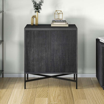 Hudson & Canal - Brighton 28in Wide Rectangular Accent Cabinet in Charcoal Gray - AC1872 veiw 2