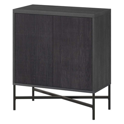 Hudson & Canal - Brighton 28in Wide Rectangular Accent Cabinet in Charcoal Gray - AC1872 veiw 4