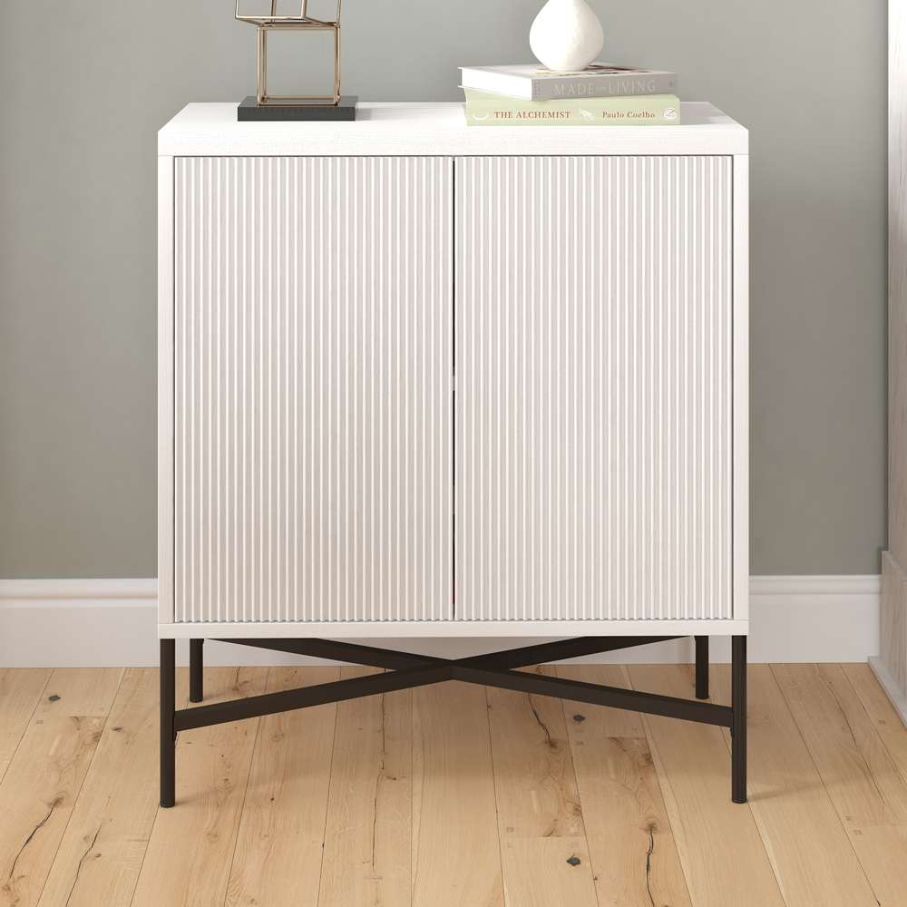 Hudson & Canal - Brighton 28in Wide Rectangular Accent Cabinet in White - AC1873 veiw 2