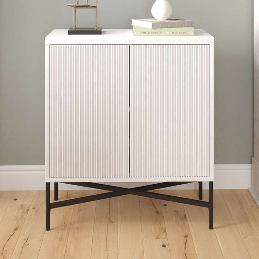Hudson & Canal - Brighton 28in Wide Rectangular Accent Cabinet in White - AC1873 veiw 2