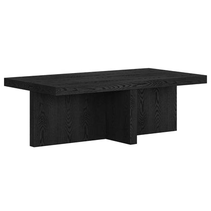 Hudson & Canal - Elna 44in Wide Rectangular Coffee Table in Black Grain - CT1903 veiw 1