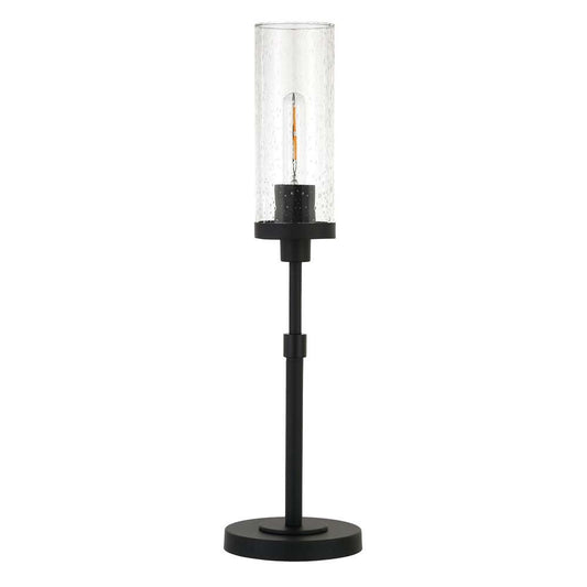 Hudson & Canal - Frieda 26.68in Tall Table Lamp with Glass Shade in Blackened Bronze/Seeded - TL0539 veiw 1