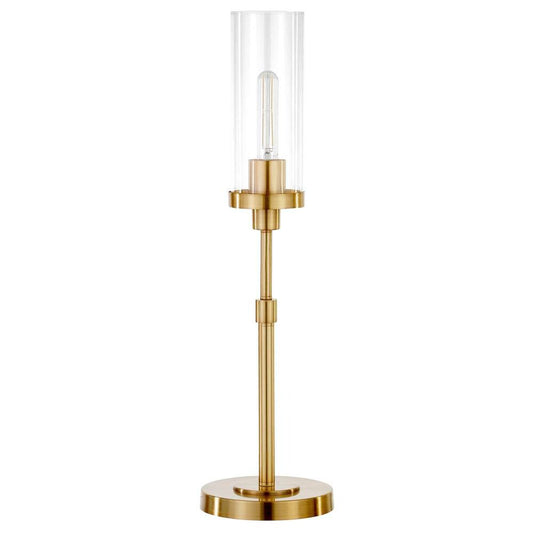 Hudson & Canal - Frieda 26.68in Tall Table Lamp with Glass Shade in Brass/Clear - TL0540 veiw 1