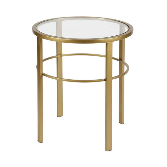 Hudson & Canal - Gaia 20in Wide Round Side Table in Brass - ST0240 veiw 1