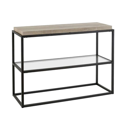 Hudson & Canal - Hector 42in Wide Rectangular Console Table in Blackened Bronze - AT0196 veiw 1