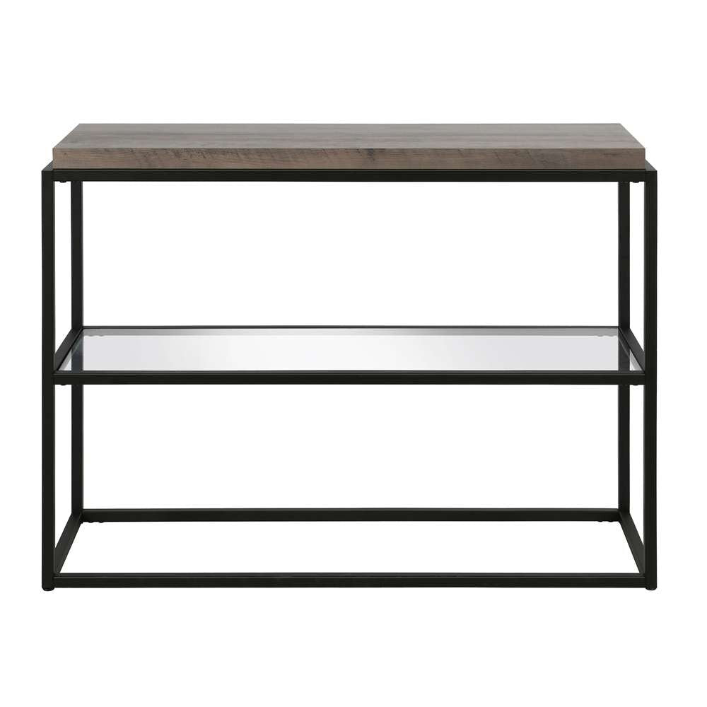 Hudson & Canal - Hector 42in Wide Rectangular Console Table in Blackened Bronze/Gray Oak - AT0560 veiw 3