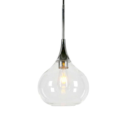 Hudson & Canal - Ida 9.5in Wide Pendant with Glass Shade in Polished Nickel/Clear - PD0623 veiw 4