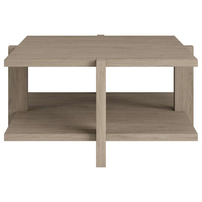 Hudson & Canal - Ingrid 35in Wide Square Coffee Table in Antiqued Gray Oak - CT1797 veiw 3