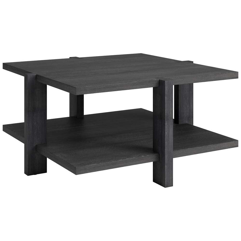 Hudson & Canal - Ingrid 35in Wide Square Coffee Table in Charcoal Gray - CT1798 veiw 1