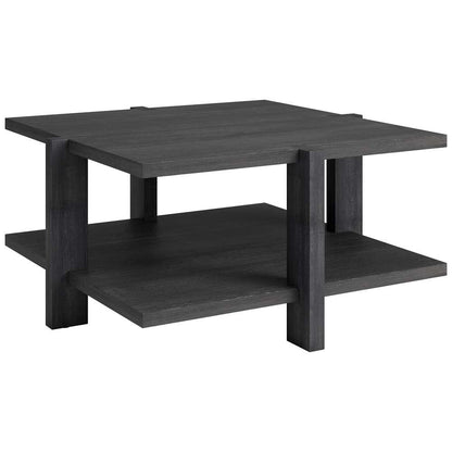 Hudson & Canal - Ingrid 35in Wide Square Coffee Table in Charcoal Gray - CT1798 veiw 1