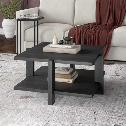 Hudson & Canal - Ingrid 35in Wide Square Coffee Table in Charcoal Gray - CT1798 veiw 2