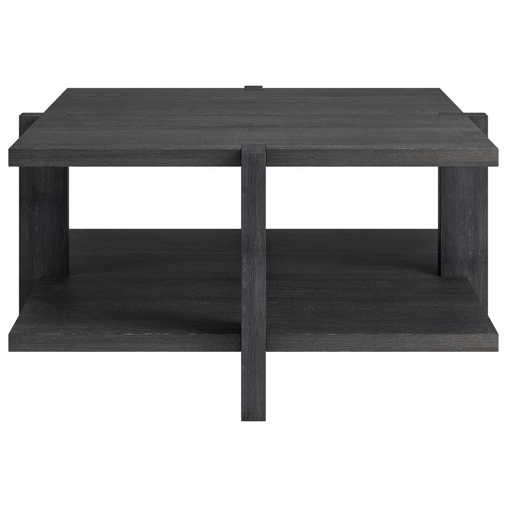 Hudson & Canal - Ingrid 35in Wide Square Coffee Table in Charcoal Gray - CT1798 veiw 3