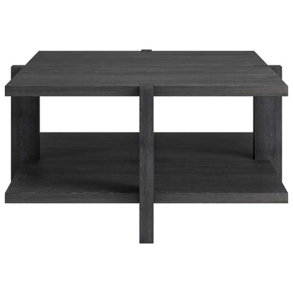 Hudson & Canal - Ingrid 35in Wide Square Coffee Table in Charcoal Gray - CT1798 veiw 3