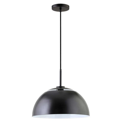 Hudson & Canal - Jordyn 16in Wide Pendant with Metal Shade in Matte Black - PD1656 veiw 1