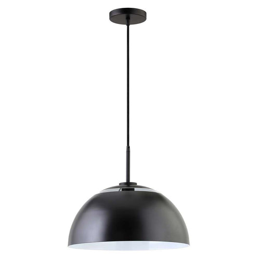 Hudson & Canal - Jordyn 16in Wide Pendant with Metal Shade in Matte Black - PD1656 veiw 1