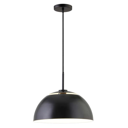 Hudson & Canal - Jordyn 16in Wide Pendant with Metal Shade in Matte Black - PD1656 veiw 3