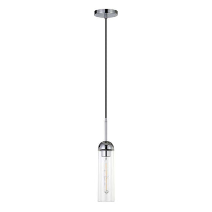 Hudson & Canal - Kagan 3.5in Wide Pendant with Glass Shade in Polished Nickel/Clear - PD0649 veiw 4