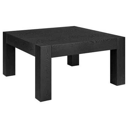 Hudson & Canal - Langston 34in Wide Square Coffee Table in Black Grain - CT1858 veiw 1