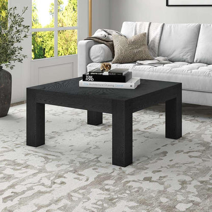 Hudson & Canal - Langston 34in Wide Square Coffee Table in Black Grain - CT1858 veiw 2