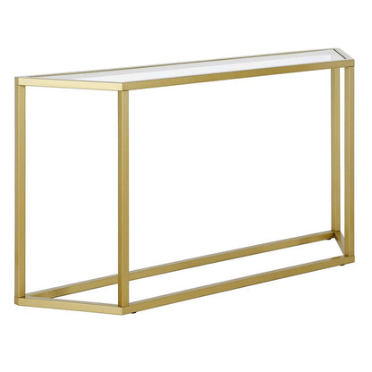 Hudson & Canal - Levi 55in Wide Trapezoid Console Table in Brass - AT0989 veiw 1