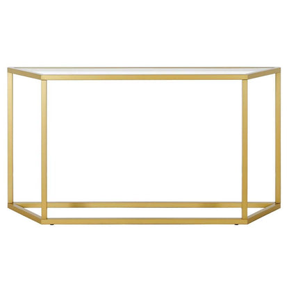 Hudson & Canal - Levi 55in Wide Trapezoid Console Table in Brass - AT0989 veiw 3