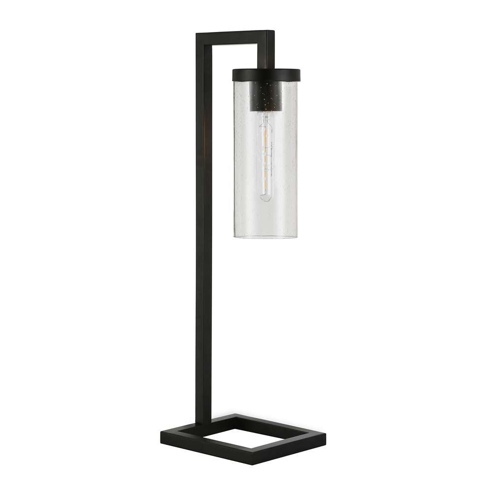 Hudson & Canal - Malva 26in Tall Table Lamp with Glass Shade in Blackened Bronze/Seeded - TL0137 veiw 4
