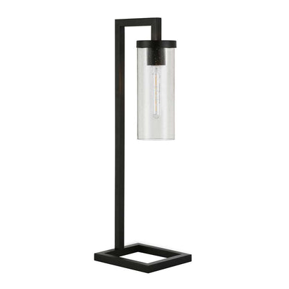 Hudson & Canal - Malva 26in Tall Table Lamp with Glass Shade in Blackened Bronze/Seeded - TL0137 veiw 4