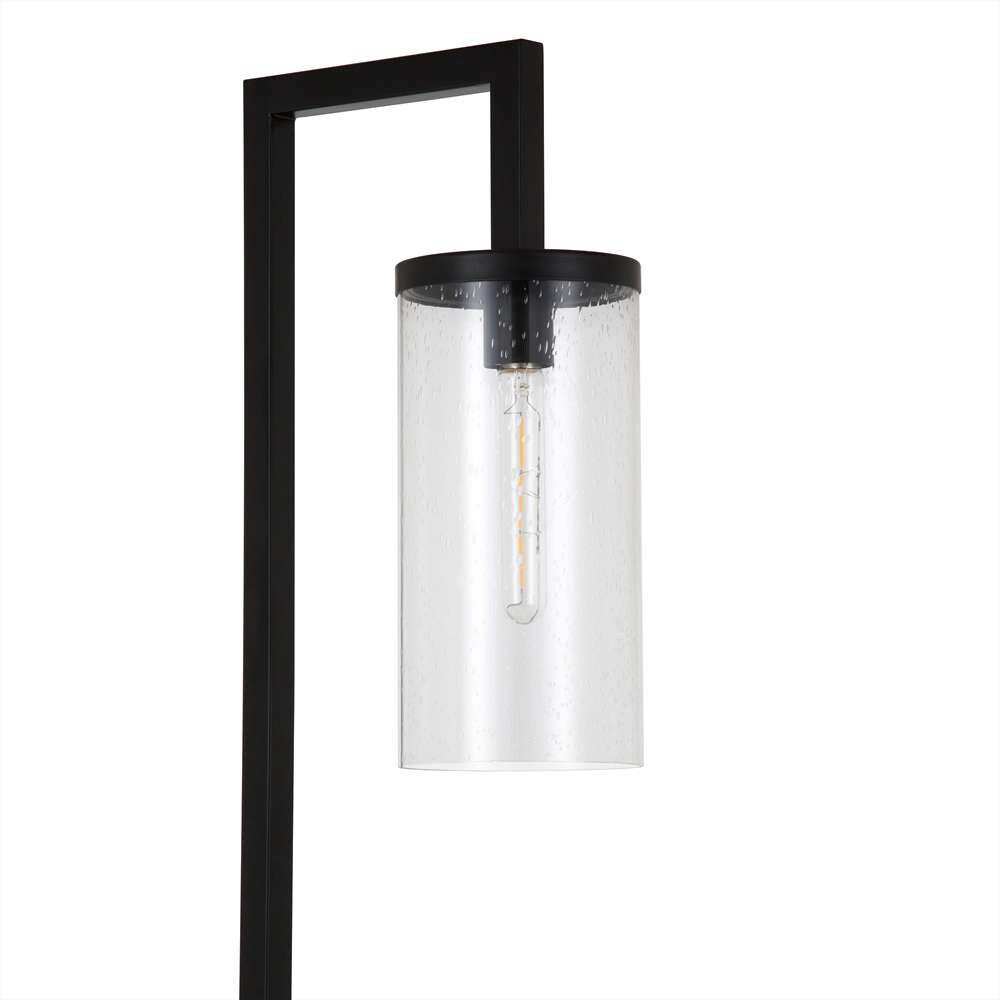 Hudson & Canal - Malva 67.75in Tall Floor Lamp with Glass Shade in Blackened Bronze/Seeded - FL0014 veiw 3