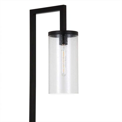 Hudson & Canal - Malva 67.75in Tall Floor Lamp with Glass Shade in Blackened Bronze/Seeded - FL0014 veiw 3