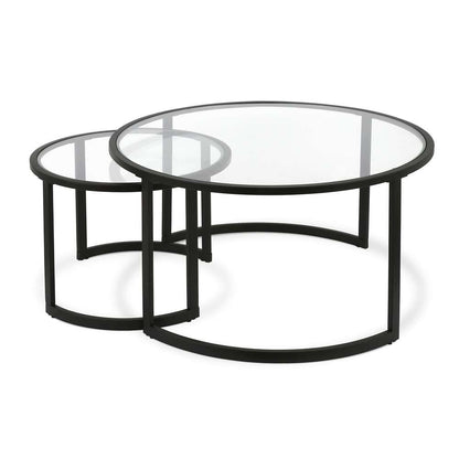 Hudson & Canal - Mitera Round Nested Coffee Table in Blackened Bronze - CT0091 veiw 1