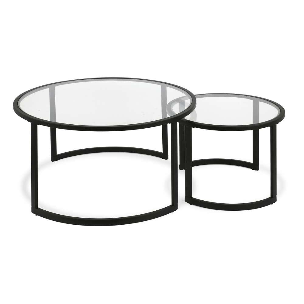 Hudson & Canal - Mitera Round Nested Coffee Table in Blackened Bronze - CT0091 veiw 3