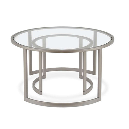 Hudson & Canal - Mitera Round Nested Coffee Table in Satin Nickel - CT0154 veiw 3