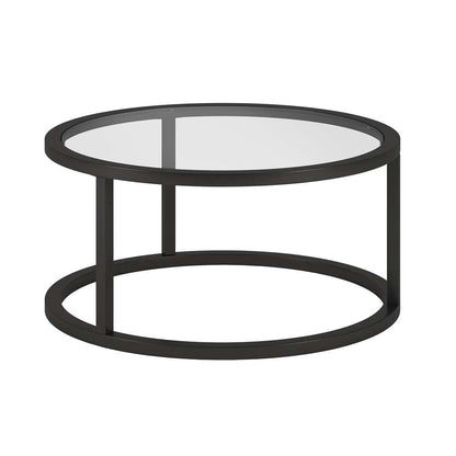 Hudson & Canal - Parker 35in Wide Round Coffee Table in Blackened Bronze - CT0250 veiw 3