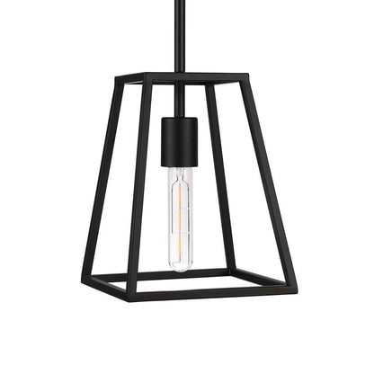 Hudson & Canal - Rhom 8in Wide Open-Framed Pendant in Blackened Bronze/No Shade - PD0342 veiw 1