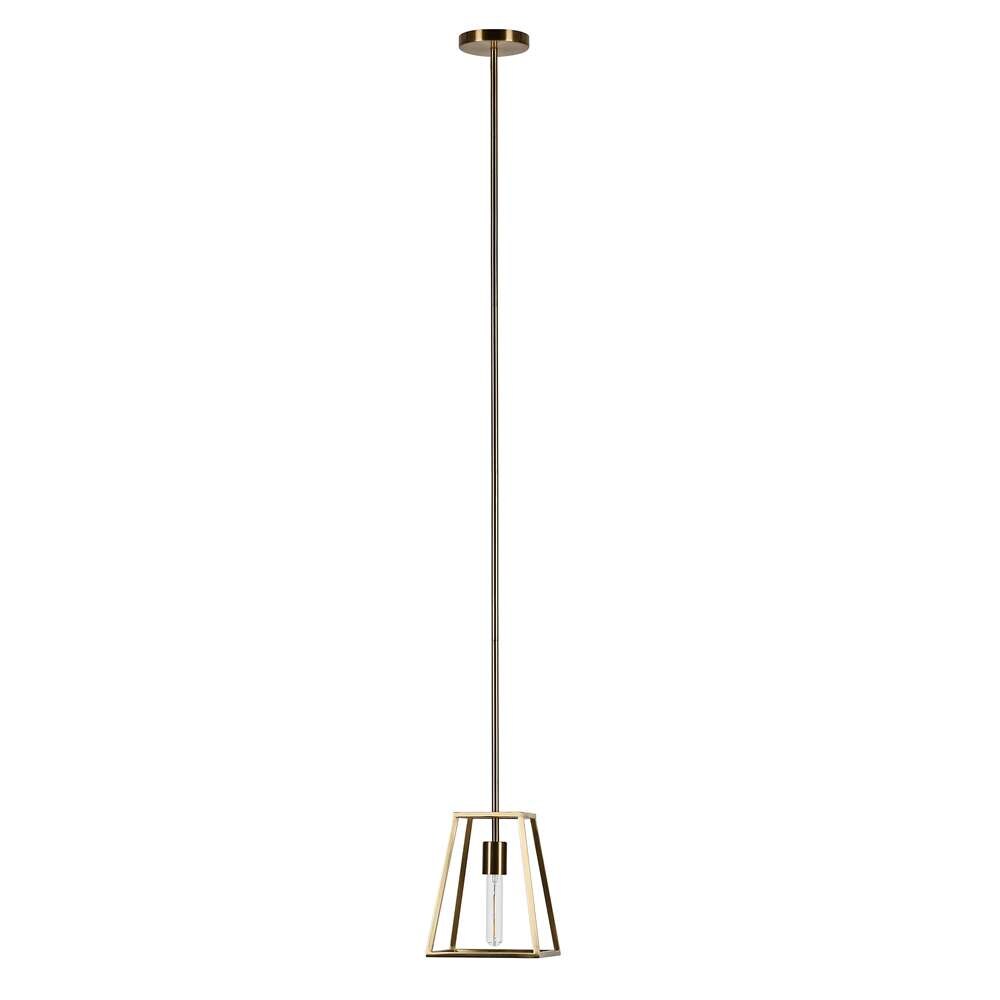 Hudson & Canal - Rhom 8in Wide Open-Framed Pendant in Brass/No Shade - PD0343 veiw 3