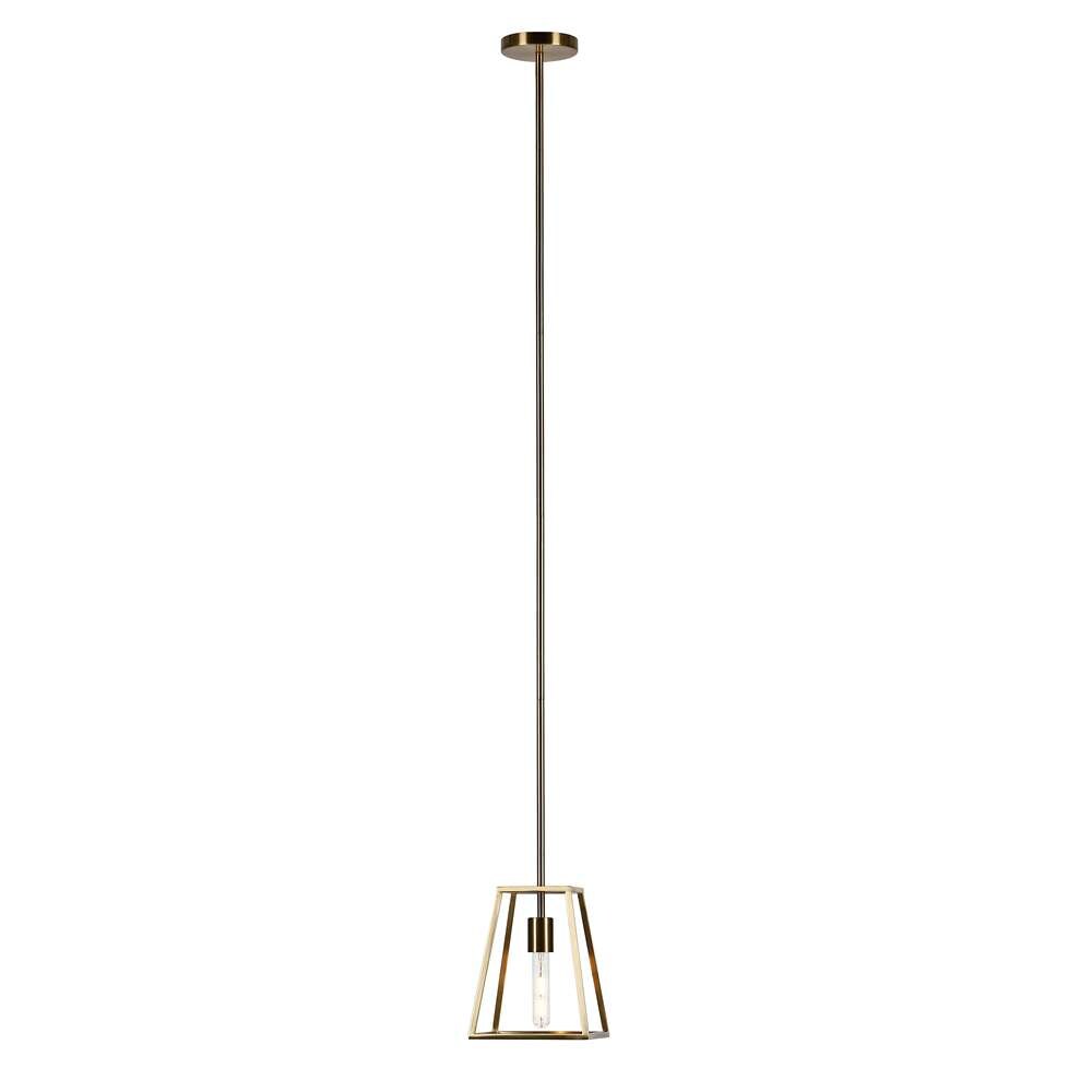 Hudson & Canal - Rhom 8in Wide Open-Framed Pendant in Brass/No Shade - PD0343 veiw 4