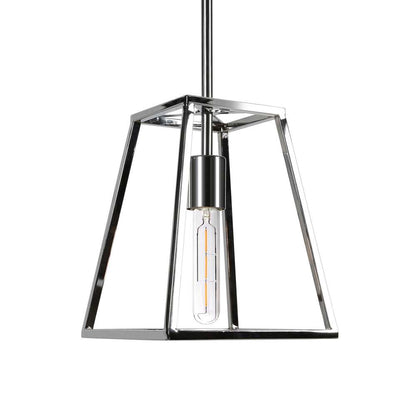 Hudson & Canal - Rhom 8in Wide Open-Framed Pendant in Polished Nickel/No Shade - PD0344 veiw 1