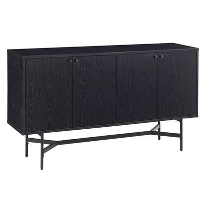 Hudson & Canal - Richmond 58in Wide Rectangular Buffet Table in Black Grain - BF1961 veiw 1
