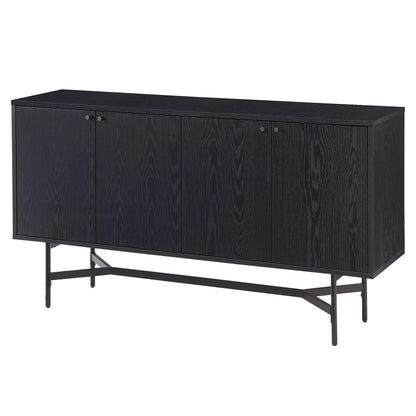 Hudson & Canal - Richmond 58in Wide Rectangular Buffet Table in Black Grain - BF1961 veiw 4