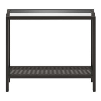 Hudson & Canal - Rigan 36in Wide Rectangular Console Table in Blackened Bronze - AT0108 veiw 3