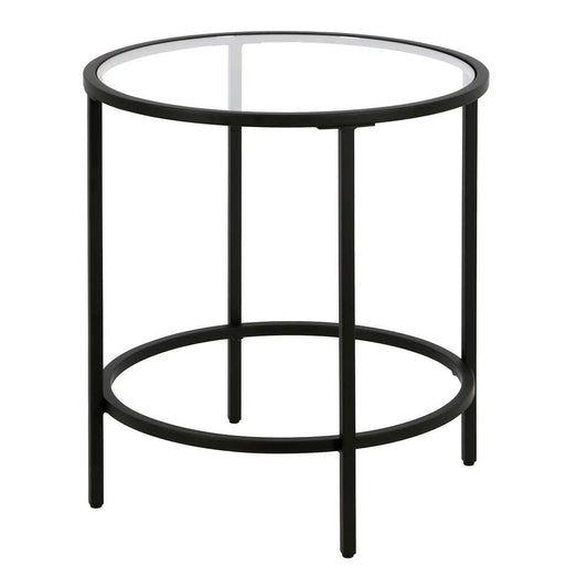Hudson & Canal - Sivil 20in Wide Round Side Table in Blackened Bronze - ST0653 veiw 1