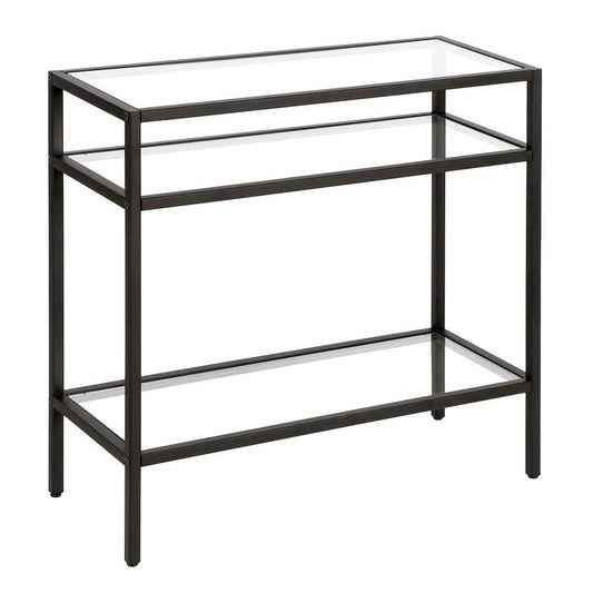 Hudson & Canal - Sivil 24in Wide Rectangular Side Table in Blackened Bronze - ST0477 veiw 1