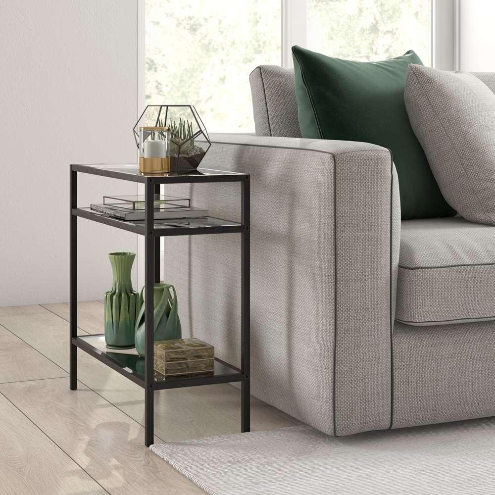 Hudson & Canal - Sivil 24in Wide Rectangular Side Table in Blackened Bronze - ST0477 veiw 2