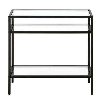Hudson & Canal - Sivil 24in Wide Rectangular Side Table in Blackened Bronze - ST0477 veiw 3